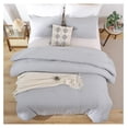 thumbnail image 4 of TiaGOC Gray Comforter Set Queen, 3pcs(1 Boho Light Grey Comforter & 2 Pillowcases) All Season Soft Bedding Lightweight Bedspread Blanket Quilt Gifts, 4 of 9