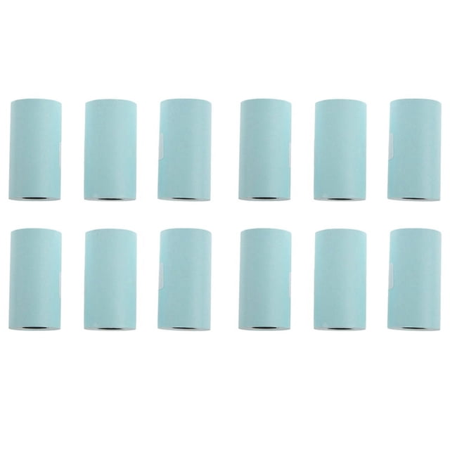 12 Rolls Printing Sticker Paper Photo Paper for Mini Pocket Photo Printer P1 P2 Bill Receipt Papers