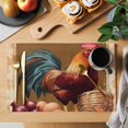 thumbnail image 2 of Placemat Set of 4 Watercolor Rooster Egg Placemats for Dining Table Onion Farmhouse Washable Table Mats for Kitchen and Party Decor Indoor & Outdoor Use, 2 of 8
