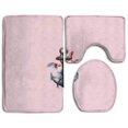 thumbnail image 1 of ABPHQTO Ancla de gaviota Juego de alfombras de baño de 3 piezas Alfombra de baño Alfombra de contorno y tapa de inodoro, 1 of 2