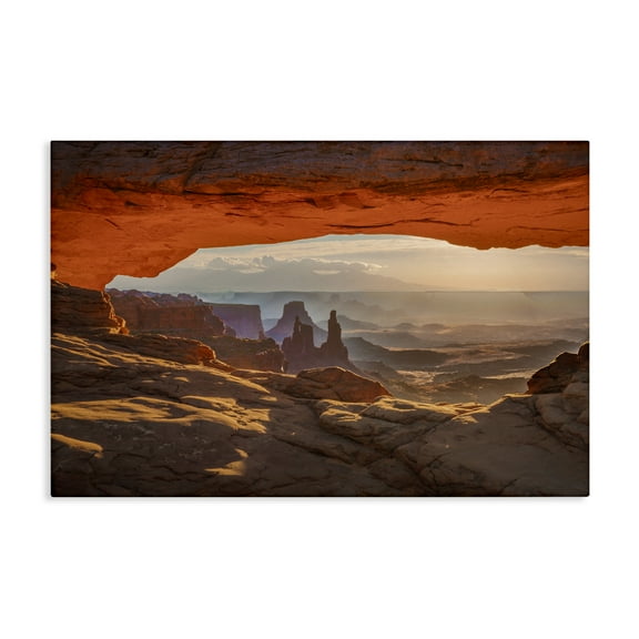 Stupell Industries Under Canyon Rocks View Landscape & Nature Photography Wrapped Canvas Art Print Wall Art, 24 x 16