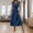 *Blue, variant on ClodeEU Women's Ruffle Sleeve V Neck Tunic Midi Dress,Casual Loose Summer Flowy Dress Black,Women's Plus L