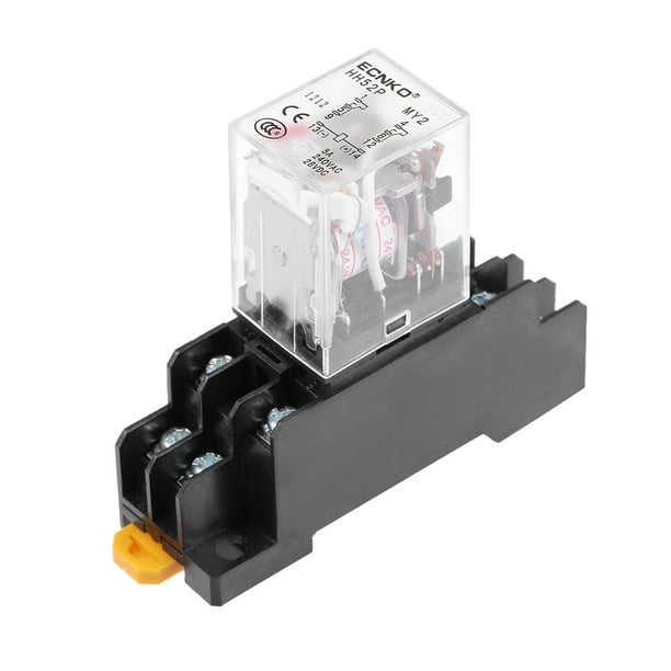 HH52P AC 24V Coil DPDT 8 Pins Power Relay Red LED w