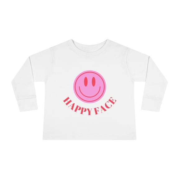 Happy Face Toddler Long Sleeve Tee