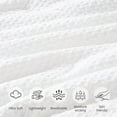 thumbnail image 2 of Waffle Weave Comforter Set 2PCS Twin Size, Soft Breathable Lightweight Warm for All Season, Elegant Aesthetic Home Decor Bedding Set Collection, 1 Comforter with 1 Pillow Sham, White, 2 of 10