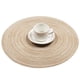 thumbnail image 3 of Juego de 4 manteles individuales redondos trenzados de algodón, antideslizantes, para mesa de comedor, cocina, lavable, 15 pulgadas, 3 of 4