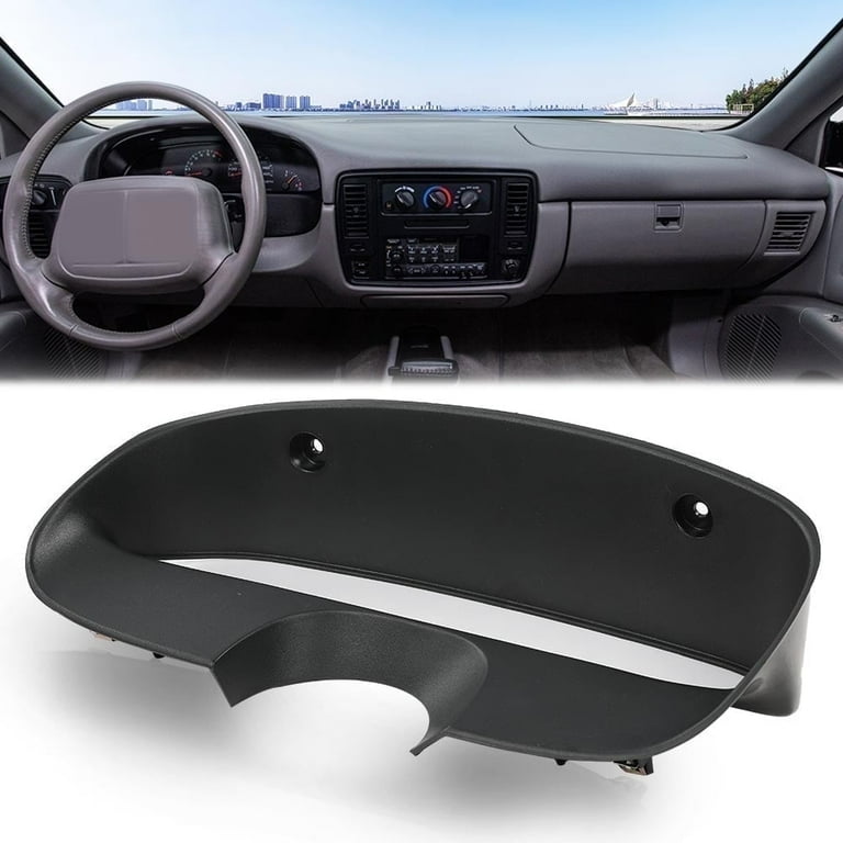 Gauge Cluster Bezel Trim Surround Fit for Chevy Impala SS 1994 1996 Dashboard Dash Cover Black