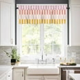 thumbnail image 2 of Colorful Stripe Valances for Windows Farmhouse Kitchen Curtains Valances Rod Pocket Valance Curtains for Kitchen Windows Modern Pink Red Yellow Vertical Striped Window Valances for Bathroom 42"x12", 2 of 6