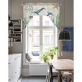 thumbnail image 4 of Whale Coastal Swag Valances for Windows, Small Curtains Drapes, Vintage Nautical Ocean Starfish Compass Kitchen Window Curtains Over Sink Window Treatment Valance for Bedroom/Bathroom 56"x36", 4 of 5