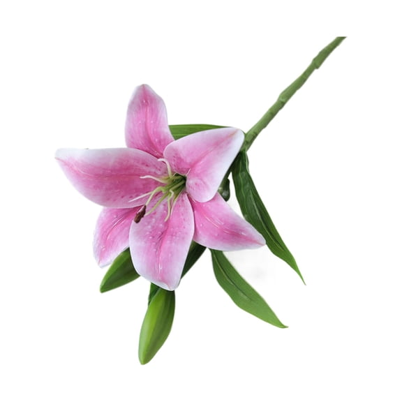 Artificial Flowers,Artificial Tiger Flowers Real Latex Lilies Flowers Artificial Bouquet Latex With Rods For Home Decoration Wedding
