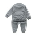 thumbnail image 5 of yocbz New Born Boy Outfit Toddler Baby Boy Outfits Hoodie Sweatshirts Jeans Clothes Set Fall Winter Grey,Size for 12-18 Months, 5 of 9