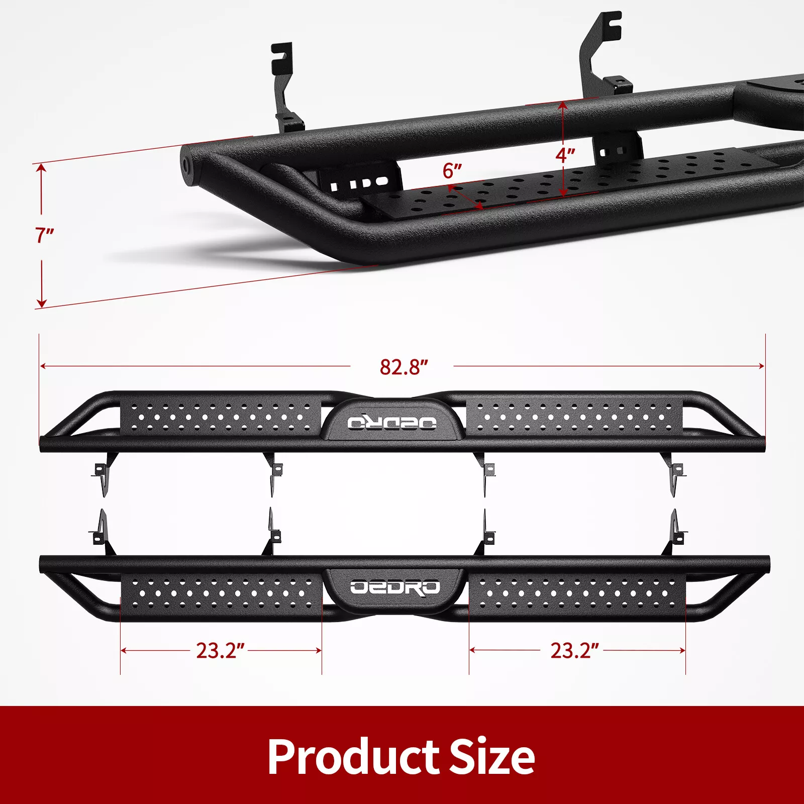 RVNI 6 inch Running Boards compatible with 2019 2020 2021 2022 2023 2024 2025 Silverado / GMC Sierra 1500 Crew Cab Bolt-on Side Step Nerf Bars (Excl. 2019 1500 LD/Limited)