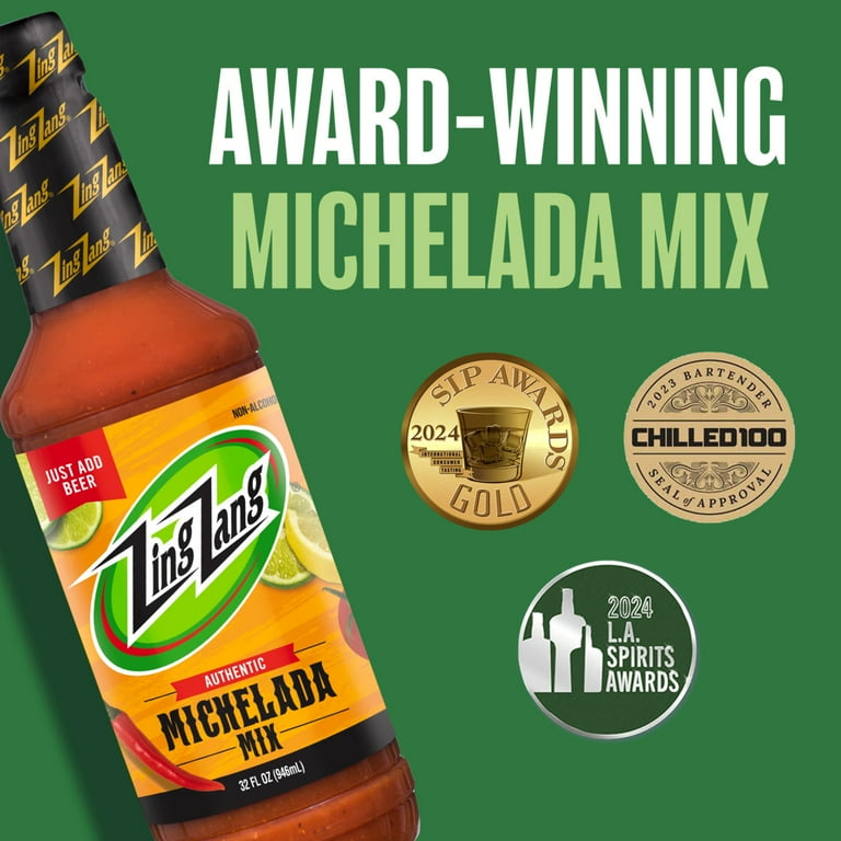 Zing Zang Michelada Mix, Non-Alcoholic Cocktail Mixer, 32 Fl Oz
