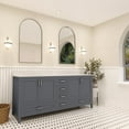 thumbnail image 6 of Ayna Decors Rooh 72 Inch Charcoal Grey Vanity Cabinet with Sink and Mirror in Brushed Nickel Hardware - Quartz Countertop, 6 of 10