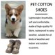 thumbnail image 5 of Greeniant TureClos, 4 Uds., zapatos para perros, botas de nieve impermeables de lana difusa cálida, calzado de invierno para mascotas de cuero PU Ropa para mascotas gris Tipo 1 Greeniant PT000057-26B, 5 of 6