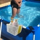 thumbnail image 5 of Cesta de almacenamiento para el borde de la piscina | Organizador de drenaje de plástico plegable | Gran capacidad | Montaje de ventosa y gancho | Polivalente para baño piscina | Blanco/Azul |, 5 of 5