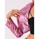 thumbnail image 5 of CHAQUETA METÁLICA HOLOGRÁFICA BRILLANTE DE MANGA LARGA CON SOLAPA PARA MUJERES INSPIRADA EN CHIC TALLA M ROSA PROFUNDO, 5 of 5