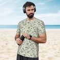 thumbnail image 4 of Wukai Green Rabbit Print Men's Short-Sleeved Mesh T-Shirt,Quick-Dry Short Sleeve Workout T-Shirt-Small, 4 of 8