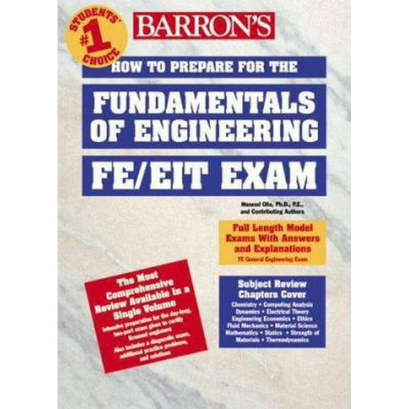 Pre-Owned How to Prepare for the FE/EIT Exam: Fundamentals of Engineering (Paperback) 0764106511 9780764106514