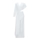 thumbnail image 5 of Gibobby Vestidos de fiesta elegantes Vestido irregular de encaje de encaje para mujer con escote en V profundo y manga larga(Blanco,M), 5 of 5