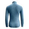thumbnail image 4 of HAYIMI Women Turtleneck Ribbed Knit Sweater Long Sleeve Button Slim Fit Stretch Casual Fall Winter Pullover Tops Dailywear, 4 of 5