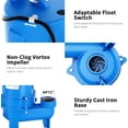 thumbnail image 6 of FOTING Sump Pump Submersible Sewage/Effluent Pump - Heavy Duty Cast Iron - 115V Septic Pump for Sump Basin/Residential/Sewage/Basement,1.5HP 9000GPH 2"NPT Discharge, 6 of 7
