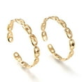 thumbnail image 2 of 3 pc Brass Cuff Bangles Coffee Bean Chain Shape Real 18K golden Plated Inner Diameter: 2-1/8x2-3/8 inch(5.5x6cm) 9mm, 2 of 3
