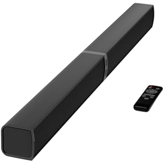Sound Bar for Smart TV，80W Detachable Bluetooth Soundbar with Powerful Bass, 2-in-1 Home Theater Audio System, ARC/Optical/AUX Connectivity for TV/PC/Laptop/Game Console