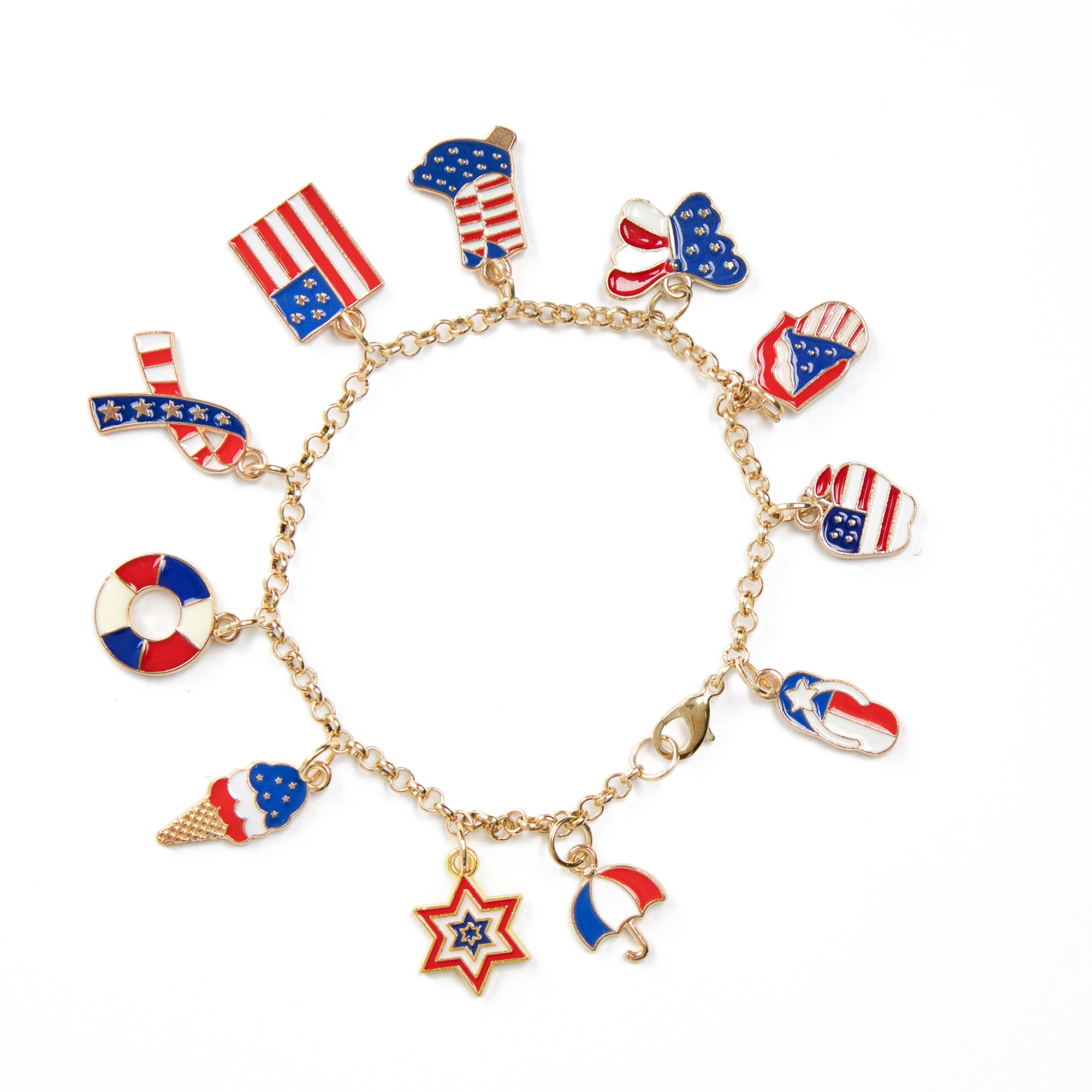 Cousin DIY Americana Enamel Charms, 60 Pieces for Jewelry Making