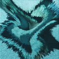 thumbnail image 1 of Ahgly Company Machine Washable Indoor Square Transitional Bright Turquoise Blue Area Rugs, 4' Square, 1 of 7