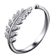 thumbnail image 2 of Anillos para mujer, regalos para mujer. El nuevo anillo de apertura de hoja de diamante con conjunto de moda revela tu personalidad única. anillo de moda, 2 of 2