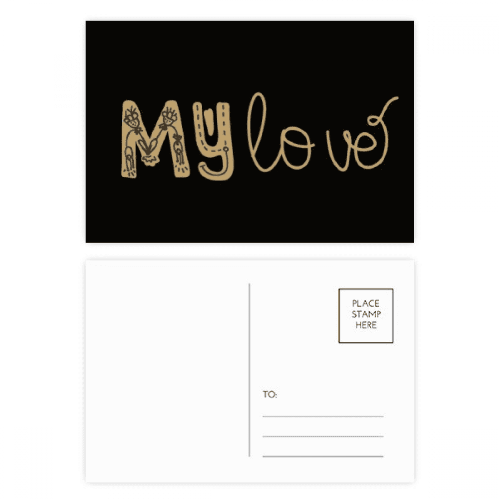 my love quote handwrite postcard set birthday mailing thanks greeting card