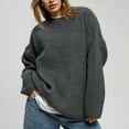 thumbnail image 2 of biudgviw Sweater for Women Winter Warm Round Neck Long Sleeve Pullover Shirts Soft Baggy Knitted Sweater Tops, 2 of 7