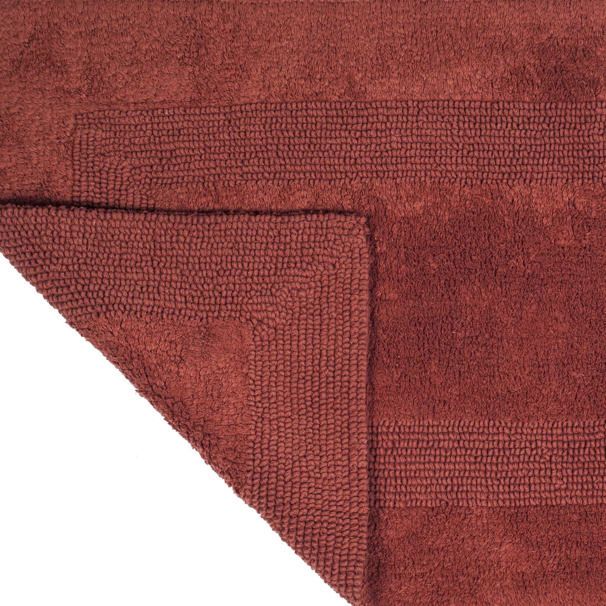 Lavish Home 60x24-Inch Machine Washable Cotton Bath Mat (Brick)