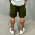 thumbnail image 4 of Men's Cargo Jogger Shorts - Drawstring Work Shorts with Multi-Pockets | Summer Athletic Sweat Shorts, 4 of 7