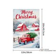 thumbnail image 4 of JOOCAR Merry Christmas Red Truck with Tree Garden Flag for Winter Christmas Home Outdoor Garden Yard Door Decor 12x18 inch, 4 of 5