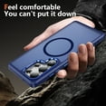 thumbnail image 6 of ELEHOLD For Samsung Galaxy S25 Ultra Slim Shockproof Case, Skin-Friendlyp. Rugged Cover, MagSafe Compatible, Non-Slip, Raised Edges For Cam & Screen Protection, Darkblue, 6 of 8