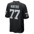 thumbnail image 3 of Men's Nike Thayer Munford Jr.  Black Las Vegas Raiders Team Game Jersey, 3 of 6