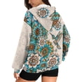 thumbnail image 2 of COEQINE Women's Fashion Hoodie Soft Oversized Sweatshirts Mandala Hummingbird Pattern Full Zipper Long Sleeve Jacket Coat for Women Soft Casual Wear with Pockets, 4XL, 2 of 7