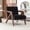 Black, variant on Leumius Mid Century Modern Accent Chair,Upholstered Reading Armchair with Solid Wood Frame,Accent Chair for Living Room Bedroom Apartment, Easy Assembly,Green
