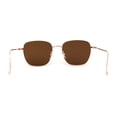 thumbnail image 4 of Classic Rectangle Retro 90s Nerdy Metal Rim Sunglasses Gold Brown, 4 of 4