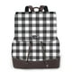 thumbnail image 1 of Balery Black White Plaid Mochila de Cuero para Mujeres, Gran Capacidad, Bolsa de Viaje Multifuncional, Mochila de Cuero y Bolsa de Hombro para Mujeres, 1 of 4