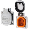 thumbnail image 1 of Tapa de entrada SmartPlug, 30 amperios, entrada macho, 125 V, acero inoxidable, 1 of 1