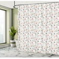 thumbnail image 4 of Ambesonne Easter Shower Curtain, Rabbits with Flowers, 69"Wx70"L, Pale Peach Multicolor, 4 of 4