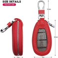 thumbnail image 4 of Funda universal de primera calidad para llavero de coche, de cuero genuino, para llavero inteligente de coche, para llavero remoto, color rojo, 4 of 5