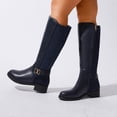 thumbnail image 6 of FRSASU Women's Over the Knee Boots with Non Slip Sole High Heel Thigh High Boots for Party Evening and Special Blue, 6 of 9