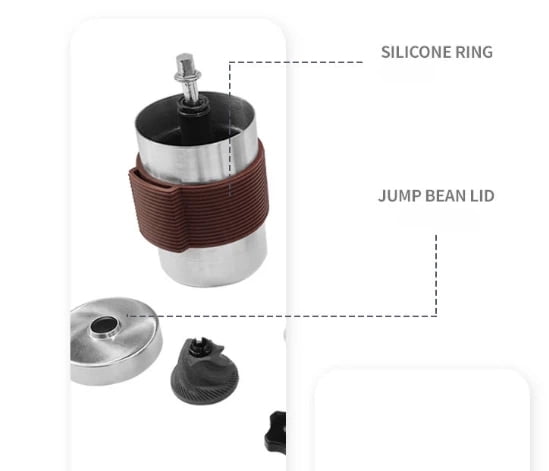 Manual Coffee Grinder with Conical Burr - Adjustable Stainless Steel Hand Crank Grinder for French Press, Espresso, Travel Camping