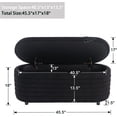 thumbnail image 6 of Guyou Storage Bench with Cushioned Seat, Faux Leather Ottoman, Safety-Stop Hinge – 300lb Weight Capacity, Black – for Entryway, Living Room, Bedroom, 6 of 7