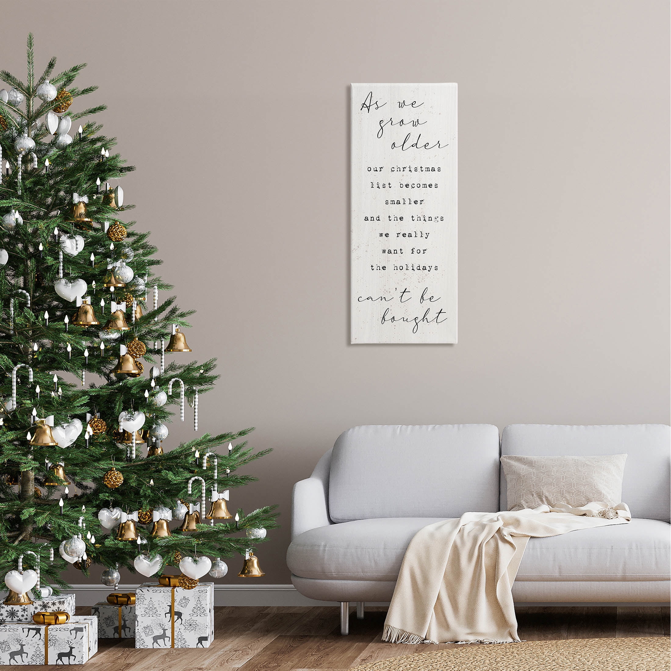 Gifts That Can't Be Bought Holiday Holiday Graphic Art Gallery Wrapped Canvas Print Wall Art