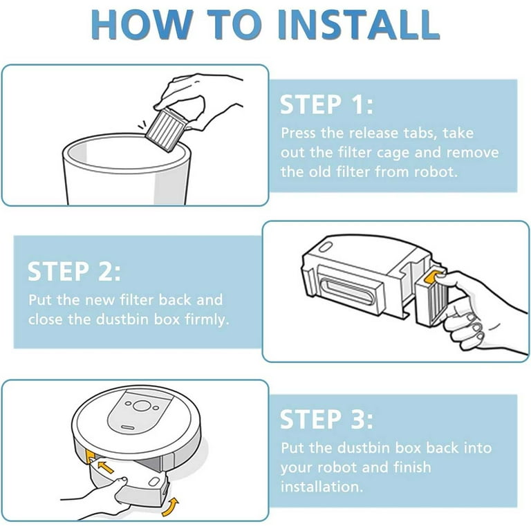 Roomba e6 dustbin and filter cleaning process